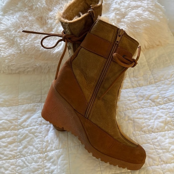 Arche leather wedge winter suede boots Sz 9 - Picture 7 of 11